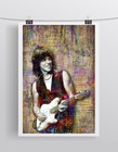 Jeff Beck Tribune 8x10inch Poster  Jeff Beck Pop Art Print  Free Shipping Us
