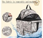 Petfuled Rear Camouflage Bike Basket Pet Travel Carrier Mesh Dome 27x24x43cm