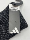 Adidas Woman   s Fit Osfw Headband Black Gray White Polyester Fleece Lined Nwt