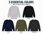 Mens 5-pack Long Sleeve Crew Neck T-shirt Bundle Casual Solid Tee S - 2xl