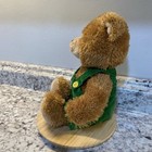 Applause Corduroy Teddy Bear Plush Stuffed Animal With Green Overalls Pocket 12   