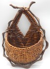 Vintage Rustic Wicker Willow Twisted Vine Hanging Basket Gorgeous