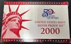 U s  Mint 2000 Silver Proof Set Complete Box   Coin Cases W Coa  Silver Bar
