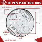 10 Pcs R 4  Round Shallow Electrical Box Pancake Electrical Ceiling Fan Box With