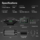 Vivosun Aerozesh G4 4   195 Cfm Inline Duct Fan E42a  Carbon Filter 8  Ducting