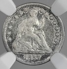 1857  H10c Liberty Seated Half Dime Ngc Vf Details  scratches   8404749-012