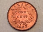- 1937 H Sarawak One Cent Raja C  V  Brooke  Choice Mint Red Uncirculated Unc