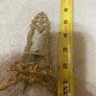 2 Vintage Brass Ornate Scroll Easel Style Holder 6    X 2 5 G6