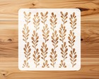 Reusable Mylar Leaves Cookie Stencil - Botanical Leaves Seamless Pattern Stencil