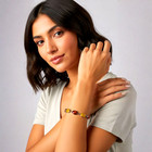 925 Sterling Silver Amber Butterscotch   Cognac Bracelet 10 17 Grams Vintage