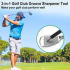 Golf Club Groove Sharpener  3 In 1 Golf Club Groove Cleaner Tool For Wedge