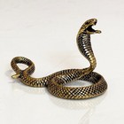 Vintage Brass Cobra Snake Figurine India Small Metal Serpent Statue Animal Gift