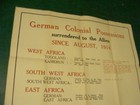 Original Vintage Poster -- Ww1 German Colonial Possessions Since Aug 1914 -20x27