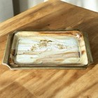 Jd Studio Art Pottery Tray Seashells Beachcore Coastal Hand Painted Seashore Vtg