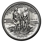 1935 1934-d Boone Commemorative Half Dollar  Blast White Gem Bu    Tough Date