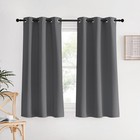 Blackout Window Curtains 60 Inch Length 2 Panels  34 X 60 Inch  Grey  Grommet   