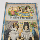 Lg Almost Handbill Like Victorian 1800 s Trade Card Queen Bess Corset Worcester