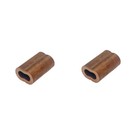 1 8  Copper Crimping Loop Sleeve Wire Rope Sleeves Double Barrel Ferrule 10 Pc