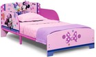 Kids Toddler Bed Disney Minnie Mouse Wood Metal Toddler Bed Pink Little Girls