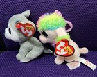 3  Slush   Rainbow Beanie Boo Teenie Ty Wolf   Poodle Basket Beanie 2015
