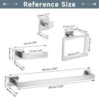 5 Pcs Towel Bar Set Bathroom Hardware Accessories Set Brushed Nickel Bath