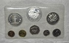 1974 Barbados 8 Coin Proof Set W silver  5 And  10 Coins In Original Case W coa
