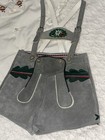Vintage Childs Genuine Oktoberfest Suede Lederhosen With Hanger