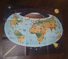 Original Interesting Time Mag World Map 1959 Robert M Chapin   Space Race