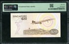 Singapore 20 Dollars 1979  P-12 Bird Series  Pmg 65 Epq Gem Unc  Prefix A 79