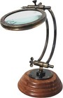 Henry Hughes   Sons Ltd  London Desk Top Magnifying Glass Movable Antique Brass