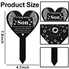 Grave Markers For Cemetery Humans Son 8 9 Inch  In Loving Memory