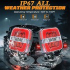 Upgraded Wireless Trailer Lights Magnetic Bluetooth Remote Control Trailer Tail