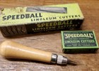 Speedball Linoleum Cutter With Box Handle And 5 Cutters Flooring Carpentar 