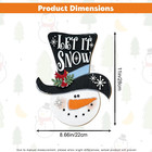 Winter Snowman Sign For Front Door Decor  Let It Snow Christmas Door Hanger