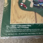 Bucilla Vintage 1990 Holiday Felt Stocking Kit  33095 All I Want For Christmas