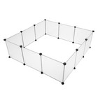 12 Panels Pet Playpen Fence Puppy Dog Cat Animal Cage Indoor Pp Plastic Run Cage