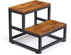 2 Tier Step Stools For Adults Kids  Heavy Duty Steel   Sturdy Wide Pedal  500lb