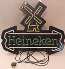 Vintage Heineken Windmill Neon Bar Sign Box Light Phase Four Productions