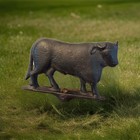 Vintage Cast Iron Bull Cow Weather Vane Topper Lightning Rod 8  Long 5  Tall