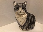 2 Vtg Arnold Print Works Litho Print Stuffed Cloth Tabby Cat Kitten Pillow