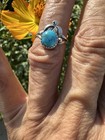 Navajo Ring Sterling Silver Natural Blue Turquoise Vintage Handmade Size 6 0