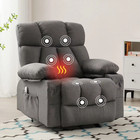 Massage Rocker Recliner Chair With Heat And Vibration Ergonomic Rocking Lounge C