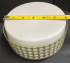 Vintage Ceiling White Light Lamp Fixture Glass 5 opening Circle Metal Decor Cage