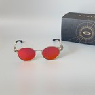 Oakley Deadbolt Oo6046 Satin Chrome Red Lens Titanium Sunglasses