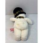 Russ Berrie Snowflake Snowman Plush Black Top Hat Plaid Scarf 7 Inch 4231