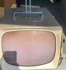 1958 Westinghouse Tv Metal Box Television With Original Knobs Rabbit Ears   Feet