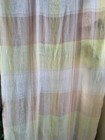 Pair Of Vintage Swedish Wool Curtains  Scandinavian Striped Pastel Drapes