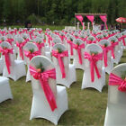 White Spandex Folding Chair Cover Flat Slipcovers Wedding Party In 10 50 100 Pcs