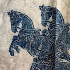 Thai Temple Rubbing Handmade Paper Wall Art Three Ceremonial Horses 22x19