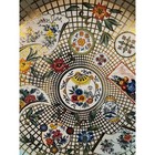 Vintage Daher Decorated Ware Tin Tray Round Floral Chinoiserie Made In England